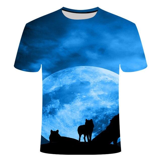 T Shirt Loup Grande Lune