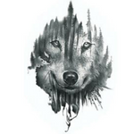 Tatouage Temporaire Loup<br> Des Ombres - Loup-Faction