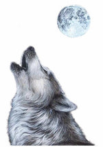 Tatouage Temporaire Loup<br> Pleine Lune - Loup-Faction