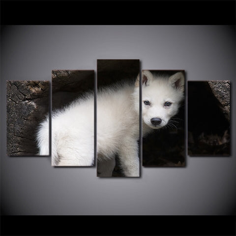 Tableau Loup<br> Louveteau Blanc - Loup-Faction