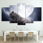 Tableau Loup<br> Lune Blanche - Loup-Faction