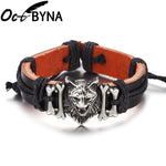 Bracelet Loup<br> Octbyna (Cuir) - Loup-Faction