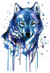 Tatouage Temporaire Loup<br> Bleu Foncé - Loup-Faction