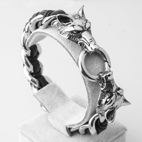 Bracelet Loup<br> Gothique (Acier) - Loup-Faction