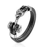 Bracelet Loup<br> Menotté (Cuir) - Loup-Faction