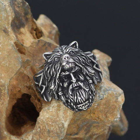 Bague loup<br> Demi Homme - Loup-Faction