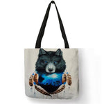 Sac Loup<br> Cabas Indien - Loup-Faction